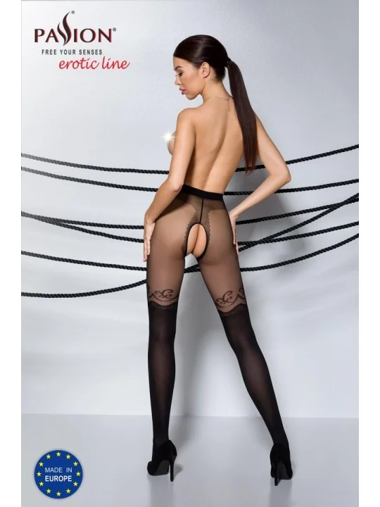 Ouvert Strumpfhose Ti Open 012 Schwarz von Passion Erotic Line