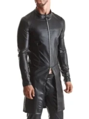 Herren Mantel Rmmario001 Schwarz von Regnes Fetish Planet