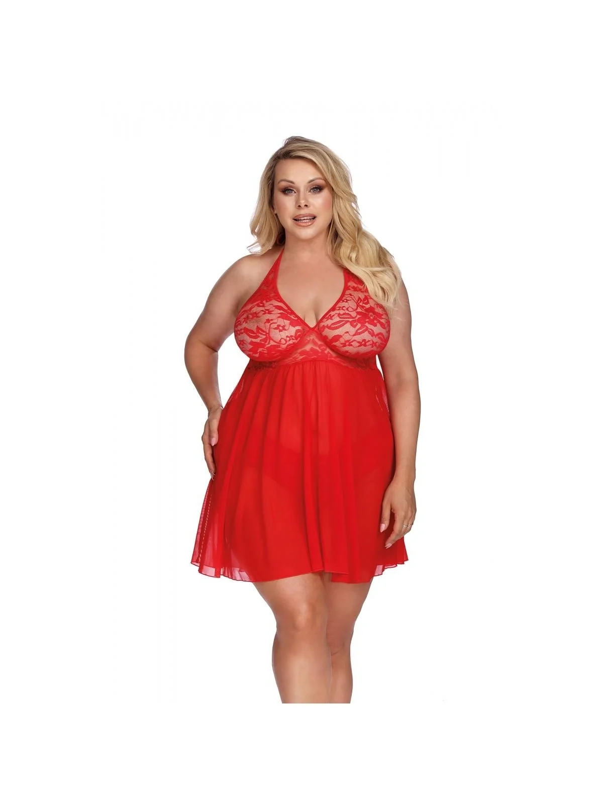 Rotes Babydoll Aa052973 von Anais Apparel Plus Size