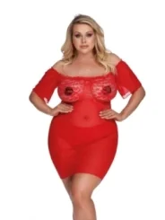 Rotes Chemise Aa052940 von Anais Apparel Plus Size