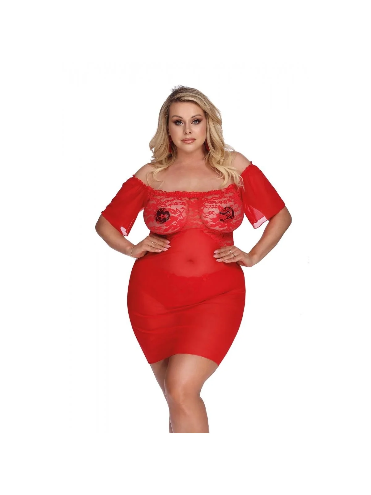 Rotes Chemise Aa052940 von Anais Apparel Plus Size