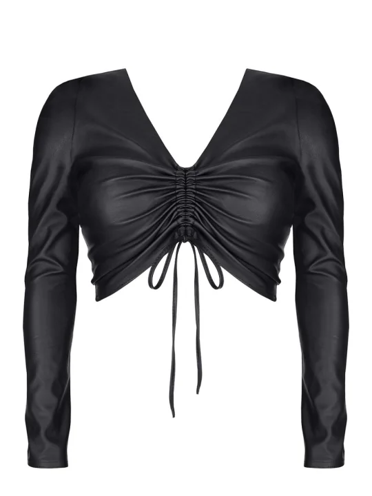 Schwarzes Damen-Top Bradriana001 von Demoniq Black Rose 2.0 Collection