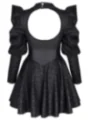 Schwarzes Minikleid Brchiara001 von Demoniq Black Rose 2.0 Collection