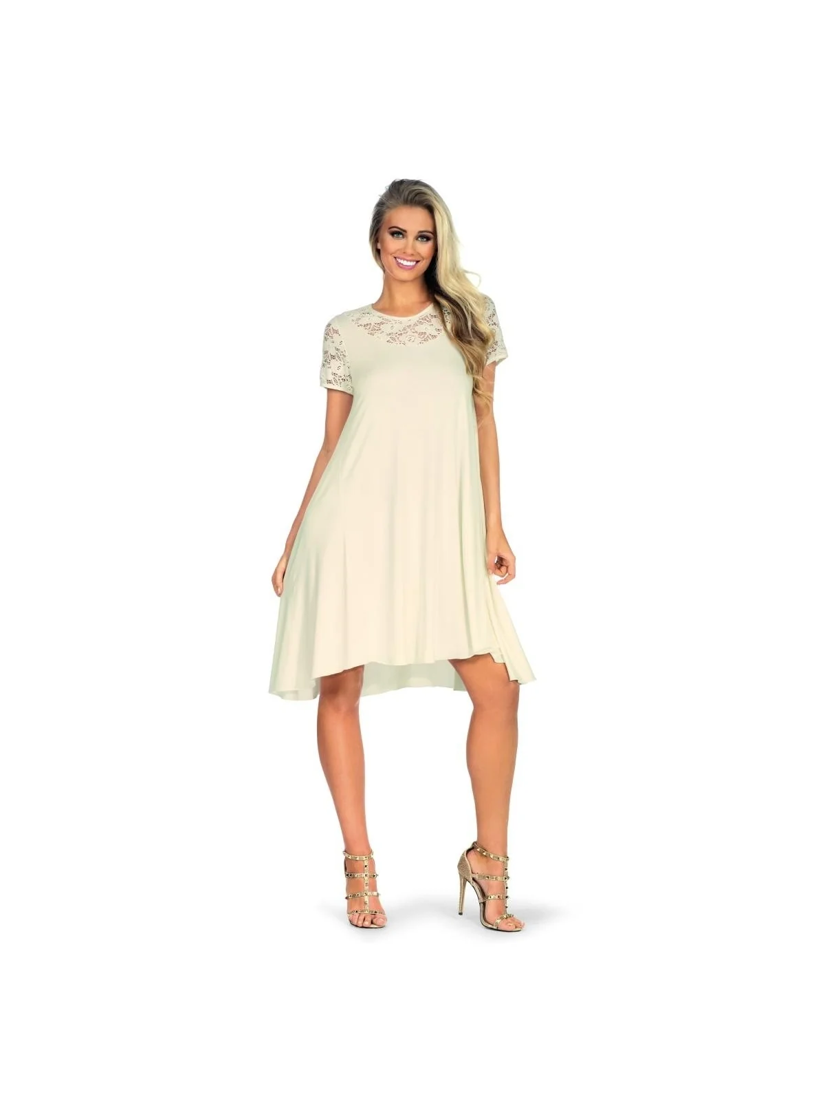 Ecru Nachtkleid H182202 von Hamana