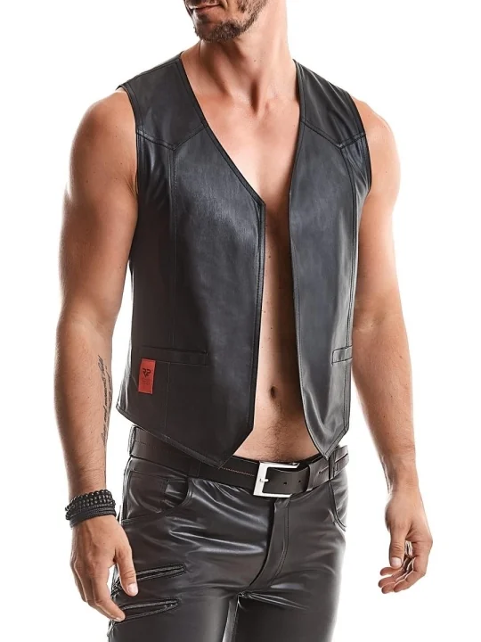 Herren Weste Rmoliver001 Schwarz von Regnes Fetish Planet