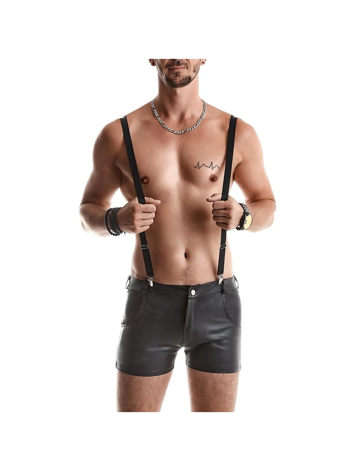 Herren Hoseträger Rmgino001 Schwarz von Regnes Fetish Planet