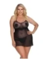 Schwarzes Negligee Aa053637 von Anais Apparel Plus Size