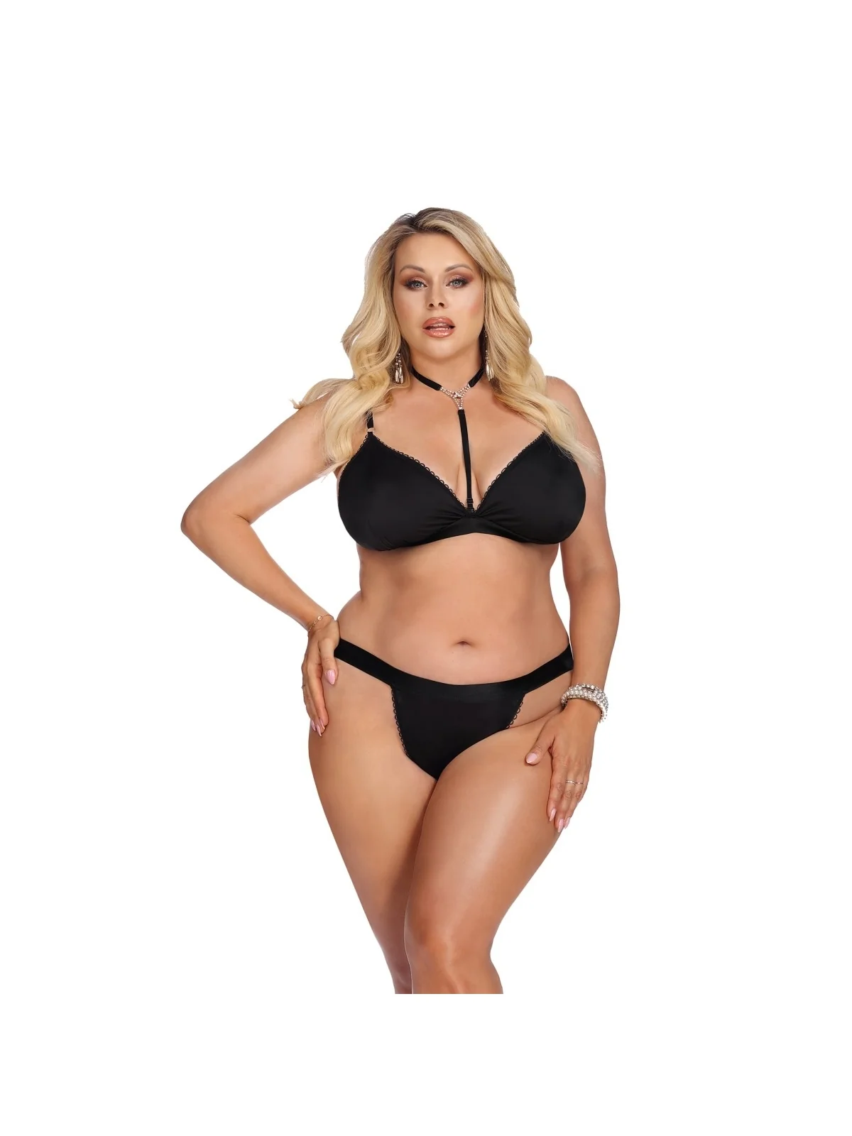 Schwarzes Set Aa053631 von Anais Apparel Plus Size