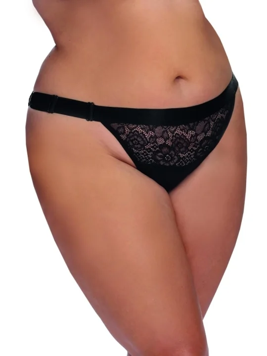 Schwarzer Knickers mit Spitze Aa053643 von Anais Apparel Plus Size