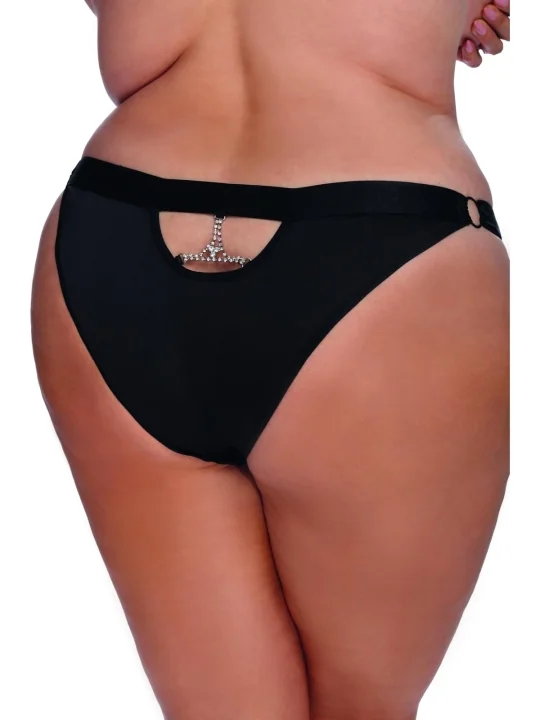 Schwarzer Knickers mit Spitze Aa053643 von Anais Apparel Plus Size