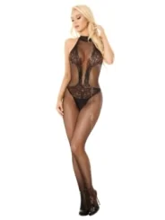 Schwarzer Bodystocking Ouvert 4514 von Softline