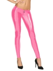 Pinke Wetlook Leggings Valera von 7-Heaven