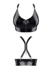 Schwarzes Damen-Top Tdeike001 von Demoniq Total Domination Collection