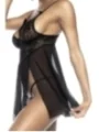 schwarzes Babydoll - MAL7502BLK