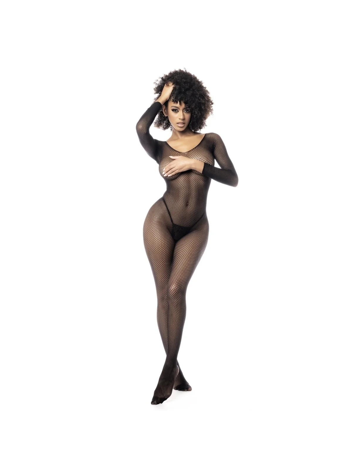 Langärmliger Netz-Bodystocking von Mapalé