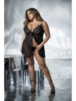 Schwarzes Babydoll Plus Size - Mal7501xblk von Mapale