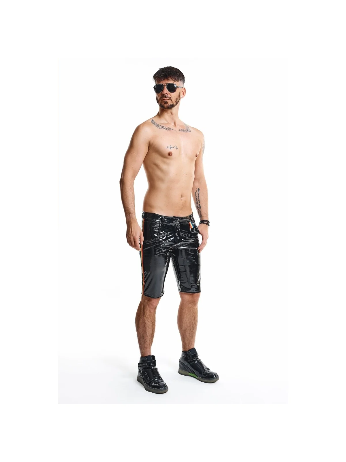 Herren PVC Shorts RMUmbertoRBW schwarz