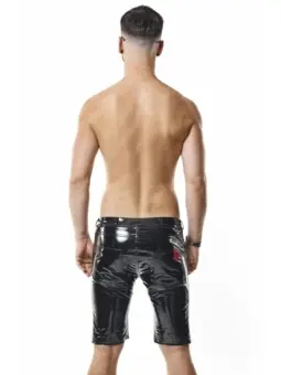 Powerwetlook Herrenhose mit Dekorativen Pvc Zierfalten und Gesäßtaschen H051 von Noir Handmade Decadence Collection