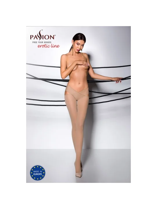 Strumpfhose Ouvert Beige 60den 005 von Passion-Exklusiv