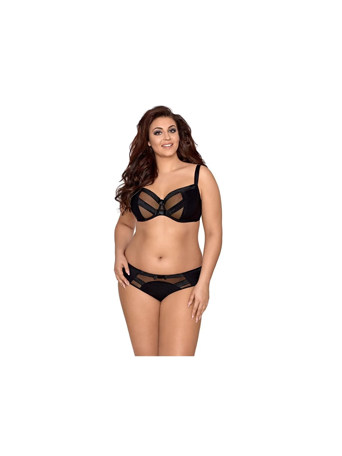 Plus Size Bh Schwarz V-8451 von Axami