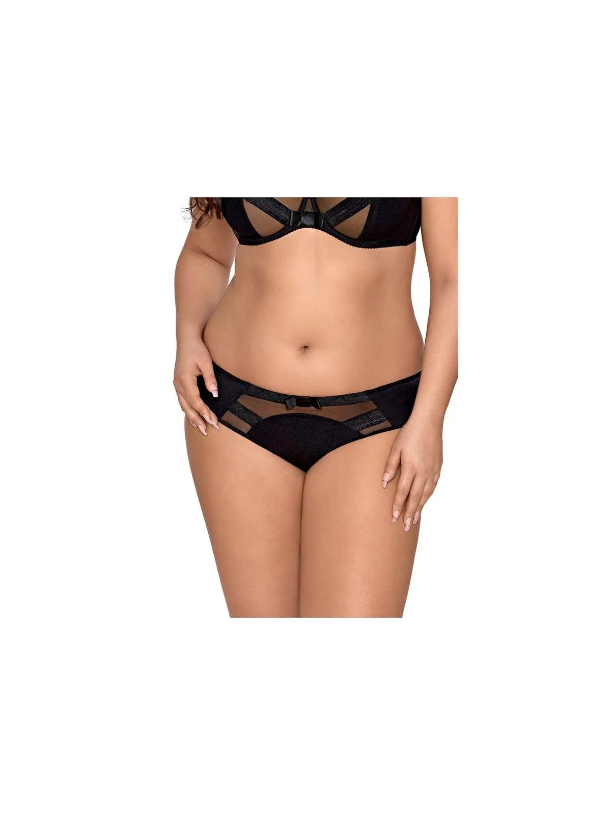 Plus Size Panty Schwarz V-8453 von Axami