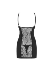 Heartina Chemise & Tanga Schwarz von Obsessive