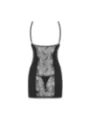 Heartina Chemise & Tanga Schwarz von Obsessive