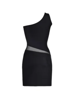 Kleid schwarz V-9099 von Axami