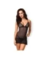 Shibu Chemise & Tanga Schwarz von Obsessive