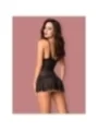 Shibu Chemise & Tanga schwarz von Obsessive