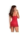 Chemise & Tanga Rot 853-Che-3 von Obsessive