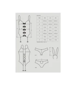 Bunny Suit 4 Pcs schwarz von Obsessive