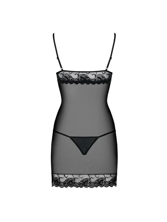 Wonderia Chemise & Tanga Schwarz von Obsessive