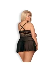 Babydoll & Tanga schwarz Size Plus 838-Bab-1 von Obsessive Size Plus