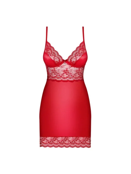 Lovica Chemise & Tanga Rot von Obsessive