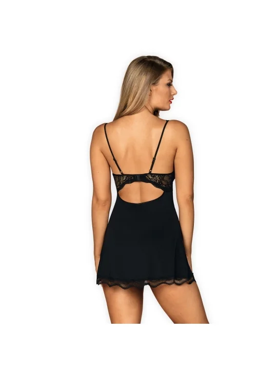 Luvae Babydoll & Tanga schwarz von Obsessive