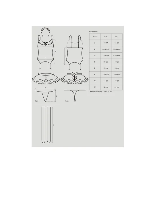 Housemaid 5er Kostüm von Obsessive