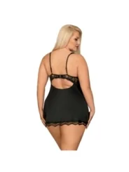 Luvae Babydoll & Tanga Schwarz Size Plus von Obsessive Size Plus