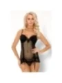 Bakosana Chemise & Tanga mit Halsband Schwarz von Livco Corsetti Fashion