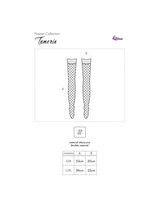 Tamerin Netz Strümpfen schwarz von LivCo Corsetti Fashion