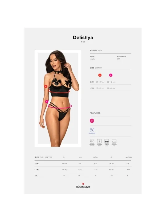 Delishya 2er Set Schwarz von Obsessive