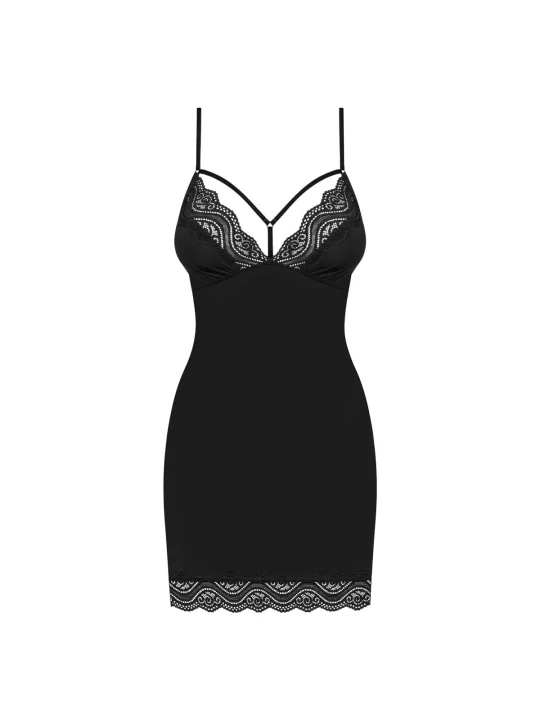 Diyosa Chemise & Tanga Schwarz von Obsessive