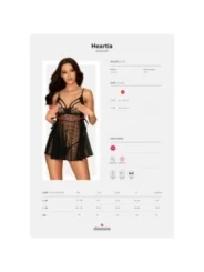 Heartia Babydoll & Tanga Schwarz von Obsessive