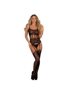 Schwarzes Netz-Catsuit Pr4188, Bodystocking von Provocative