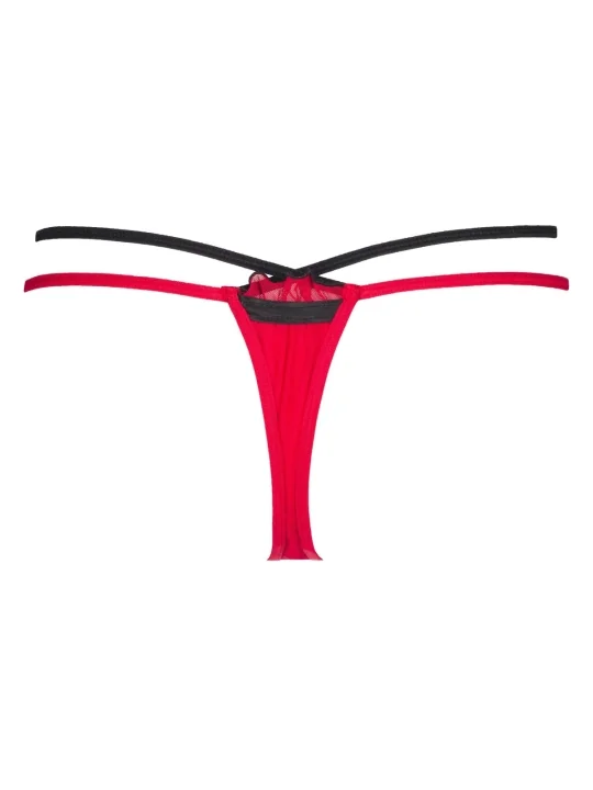 Plus Size String Red-Schwarz V-8778 von Axami Size Plus