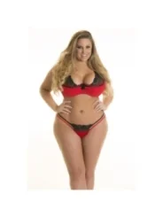 Plus Size String Red-Schwarz V-8778 von Axami Size Plus