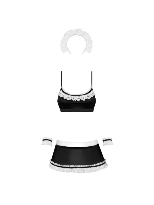 Maid 5er Set Kostüm Schwarz-Weiß von Obsessive