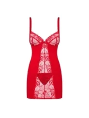 Heartina Chemise & Tanga Rot von Obsessive