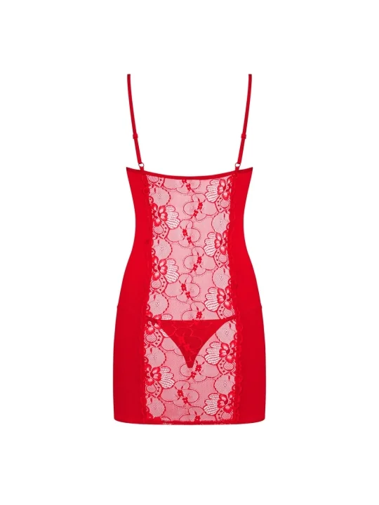 Heartina Chemise & Tanga Rot von Obsessive