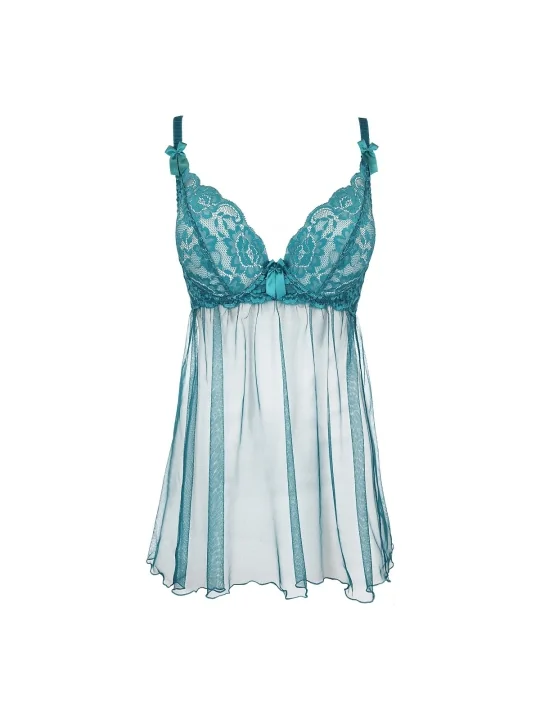 Babydoll & String Grün V-9709 von Axami